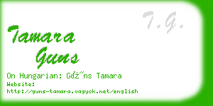 tamara guns business card